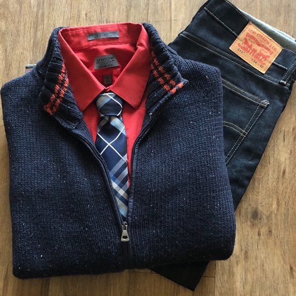 Stand Collar Cardigan w/ Detachable Hood - Picture 7 of 8